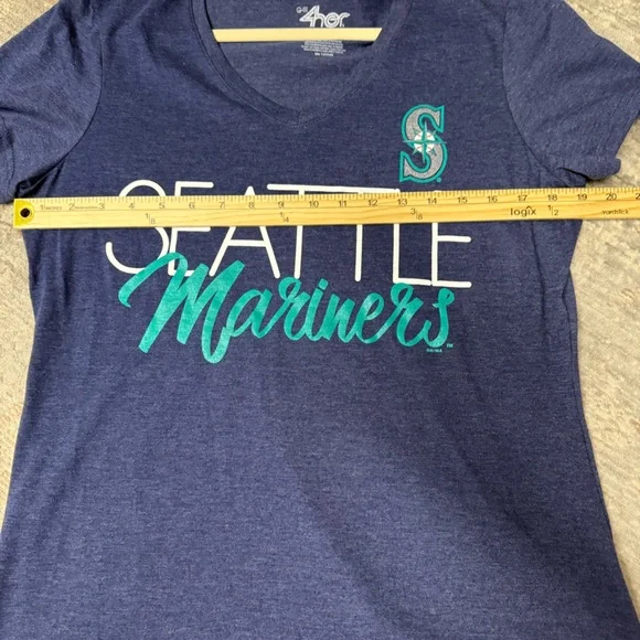 G-III 4her Carl Banks Seattle Mariners Women's Blue V-Neck Top NWT - Picture 6 of 7